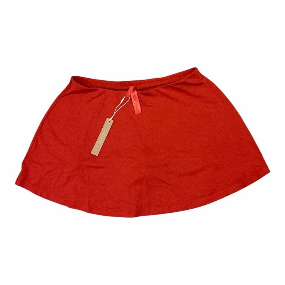 Brand New Skims Women's Size Medium Smooth Lounge Skort Terra Red Skirt